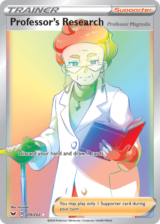 Professor's Research (Professor Magnolia) 209/202 Rare Rainbow Sword & Shield