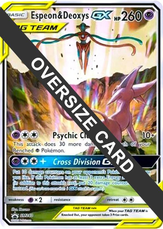 Espeon & Deoxys GX Oversized - SM240 (SM Black Star Promo) SM240 Promo Jumbo Cards Pokémon card