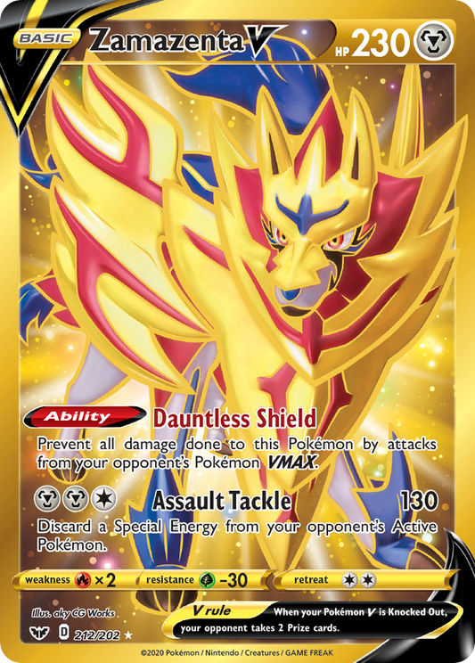 Zamazenta V 212/202 Rare Secret Sword & Shield