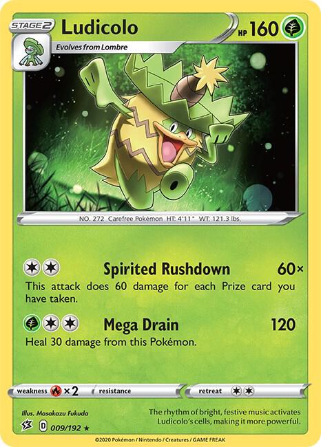 Ludicolo 009/192 Rare Rebel Clash Pokémon card