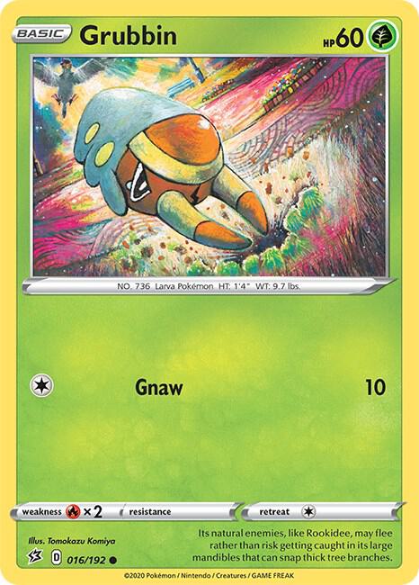Grubbin 016/192 Common Rebel Clash Pokémon card