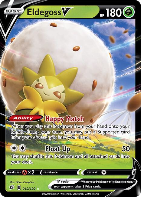Eldegoss V 019/192 Ultra Rare Rebel Clash Pokémon card