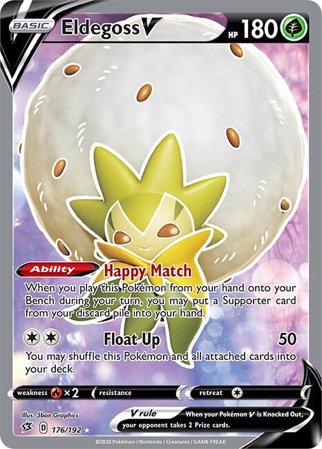 Eldegoss V (Full Art) 176/192 Ultra Rare Rebel Clash Pokémon card