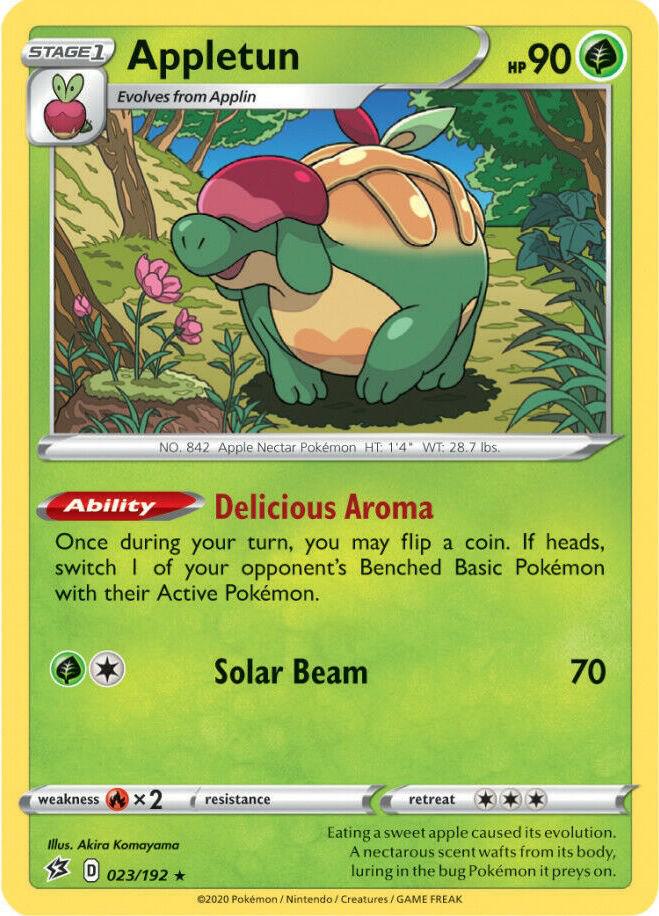 Appletun 023/192 Holo Rare Rebel Clash Pokémon card