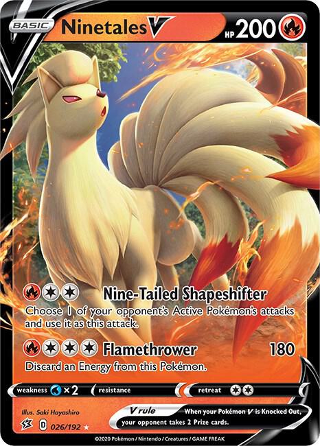 Ninetales V 026/192 Ultra Rare Rebel Clash Pokémon card