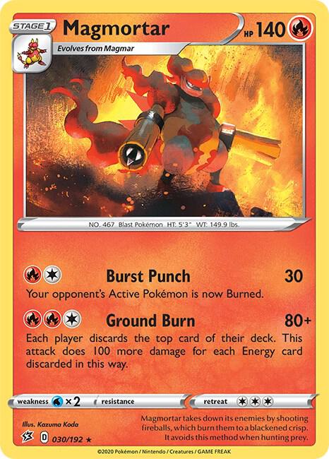 Magmortar 030/192 Rare Rebel Clash Pokémon card