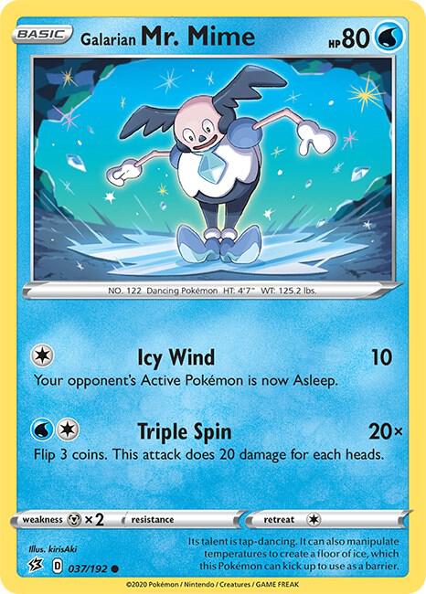 Galarian Mr. Mime 037/192 Common Rebel Clash Pokémon card