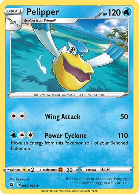Pelipper 042/192 Uncommon Rebel Clash Pokémon card