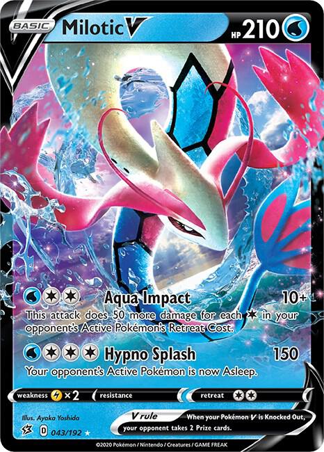 Milotic V 043/192 Ultra Rare Rebel Clash Pokémon card