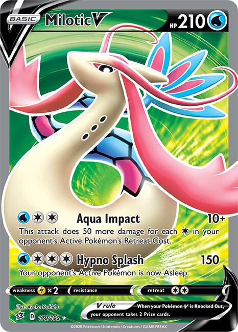 Milotic V (Full Art) 179/192 Ultra Rare Rebel Clash Pokémon card