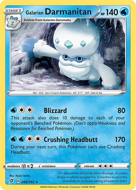 Galarian Darmanitan 048/192 Rare Rebel Clash Pokémon card