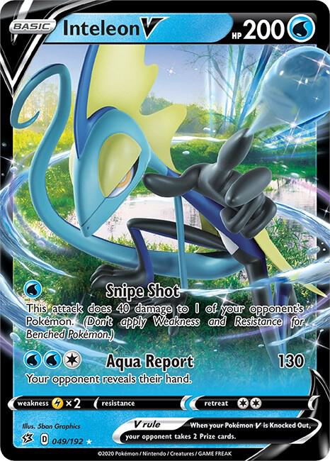 Inteleon V 049/192 Ultra Rare Rebel Clash Pokémon card