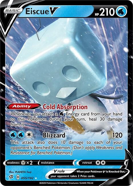 Eiscue V 055/192 Ultra Rare Rebel Clash Pokémon card