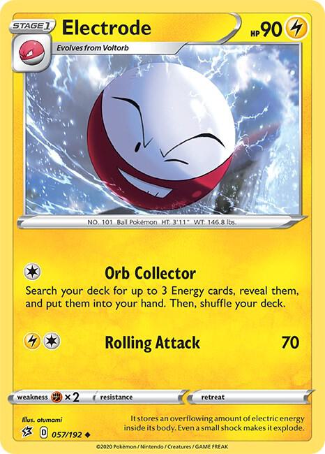 Electrode 057/192 Uncommon Rebel Clash Pokémon card