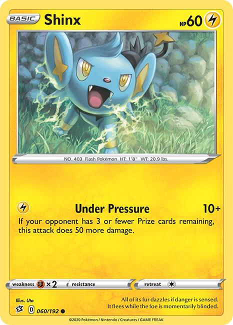 Shinx 060/192 Common Rebel Clash Pokémon card