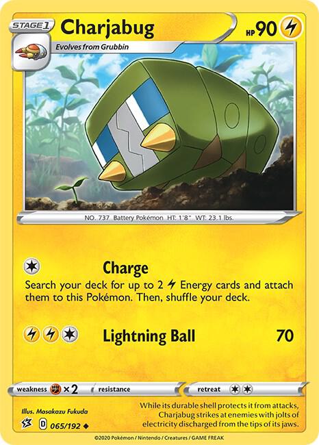 Charjabug 065/192 Uncommon Rebel Clash Pokémon card