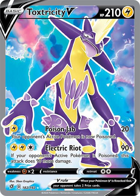 Toxtricity V (Full Art) 182/192 Ultra Rare Rebel Clash Pokémon card