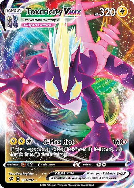 Toxtricity VMAX 071/192 Ultra Rare Rebel Clash Pokémon card