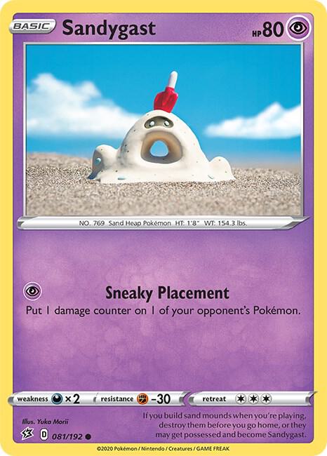 Sandygast 081/192 Common Rebel Clash Pokémon card