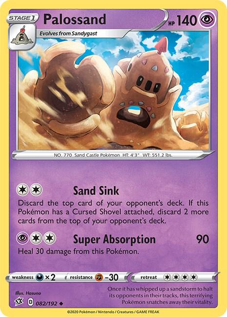 Palossand 082/192 Uncommon Rebel Clash Pokémon card