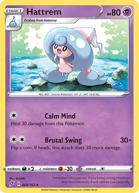 Hattrem 084/192 Uncommon Rebel Clash Pokémon card