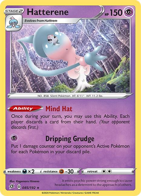 Hatterene 085/192 Holo Rare Rebel Clash Pokémon card