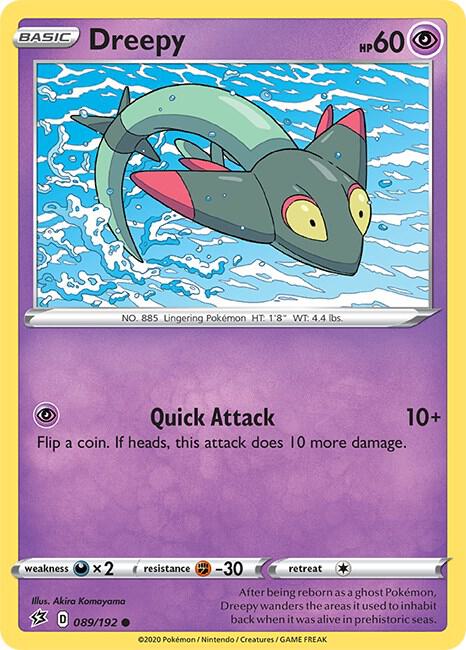 Dreepy 089/192 Common Rebel Clash Pokémon card