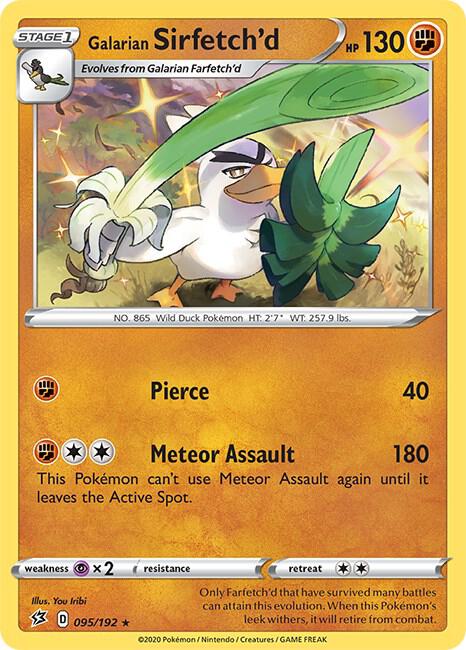 Galarian Sirfetch'd 095/192 Holo Rare Rebel Clash Pokémon card