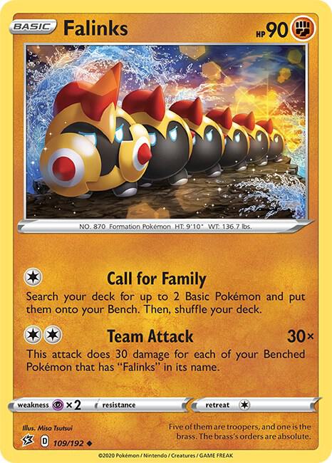 Falinks 109/192 Uncommon Rebel Clash Pokémon card