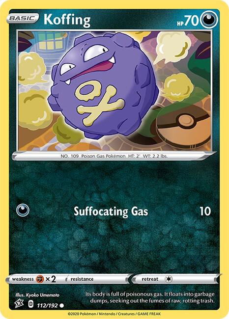 Koffing 112/192 Common Rebel Clash Pokémon card
