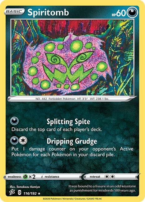 Spiritomb 116/192 Rare Rebel Clash Pokémon card