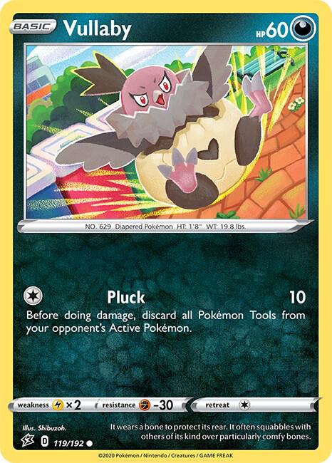 Vullaby 119/192 Common Rebel Clash Pokémon card