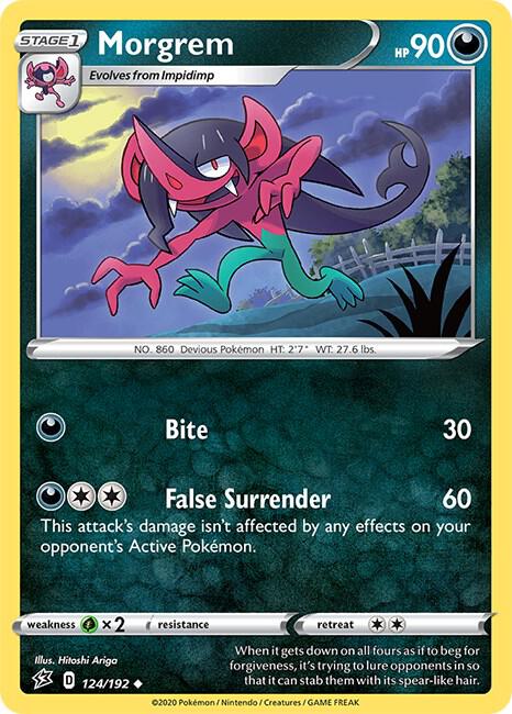 Morgrem 124/192 Uncommon Rebel Clash Pokémon card