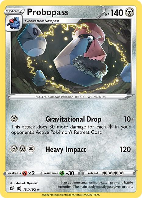 Probopass 131/192 Rare Rebel Clash Pokémon card