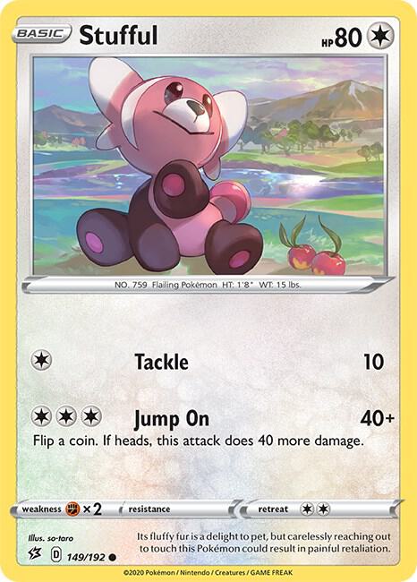 Stufful 149/192 Common Rebel Clash Pokémon card