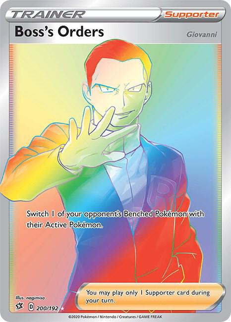Boss's Orders (Secret) 200/192 Secret Rare Rebel Clash Pokémon card