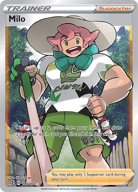 Milo (Full Art) 190/192 Ultra Rare Rebel Clash Pokémon card