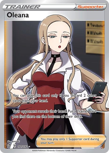 Oleana (Full Art) 191/192 Ultra Rare Rebel Clash Pokémon card