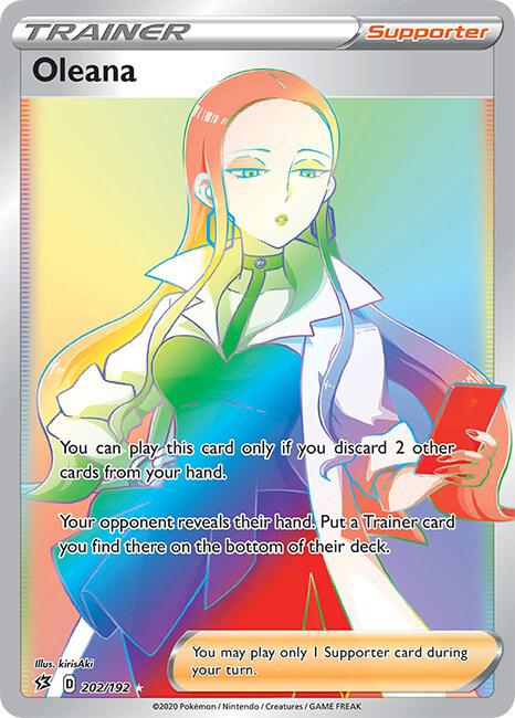 Oleana (Secret) - 202/192 Secret Rare SWSH02: Rebel Clash