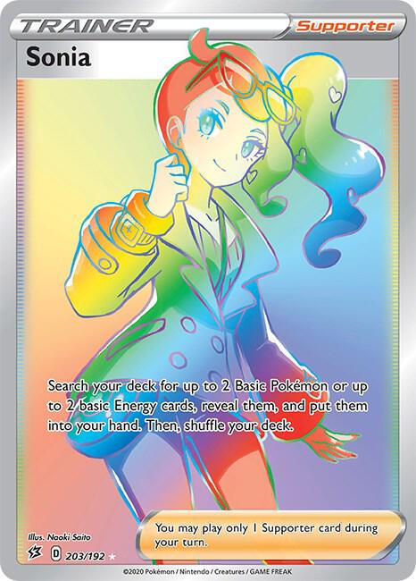 Sonia (Secret) 203/192 Secret Rare Rebel Clash Pokémon card