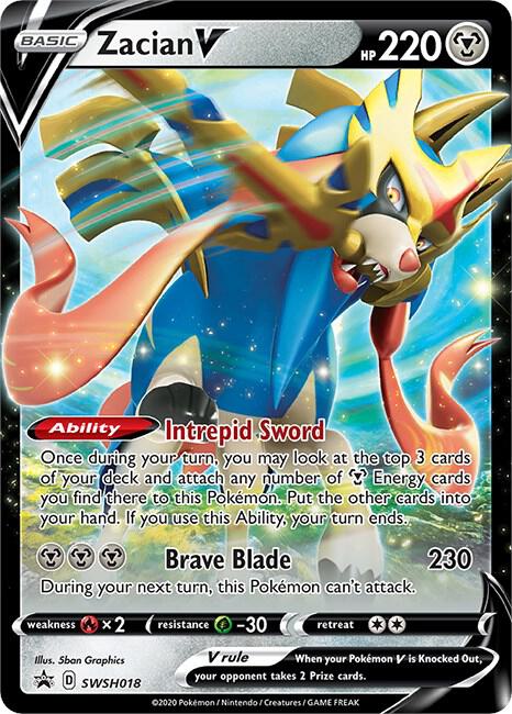 Zacian V - SWSH018 SWSH018 Promo Sword & Shield Promo Cards Pokémon card