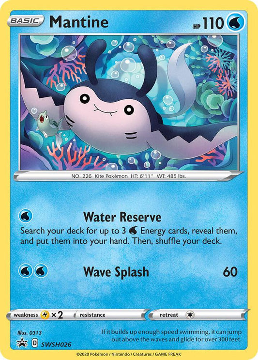 Mantine - SWSH026 SWSH026 Promo Sword & Shield Promo Cards Pokémon card
