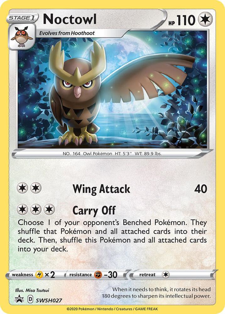 Noctowl - SWSH027 - SWSH027 Promo SWSH: Sword & Shield Promo Cards