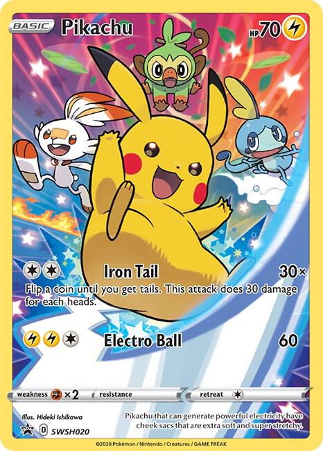 Pikachu - SWSH020 - SWSH020 Promo SWSH: Sword & Shield Promo Cards