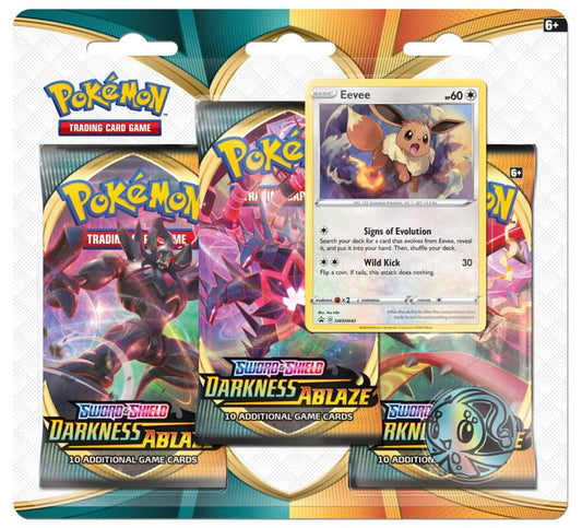 Darkness Ablaze 3 Pack Blister [Eevee] - SWSH03: Darkness Ablaze