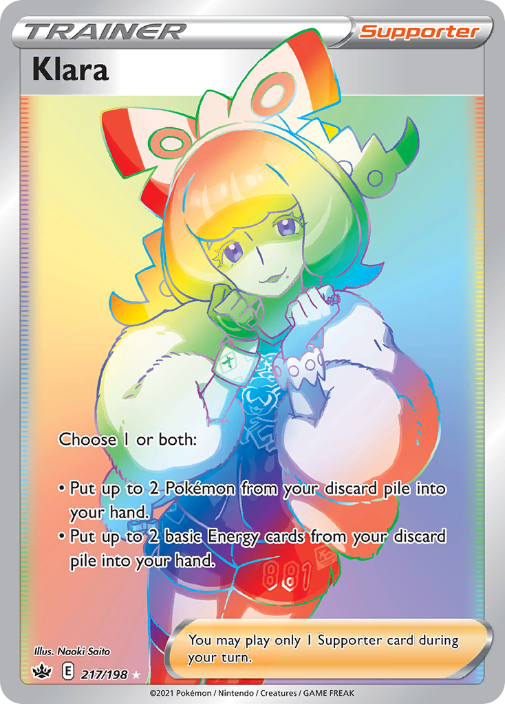 Klara 217/198 Rare Rainbow Chilling Reign