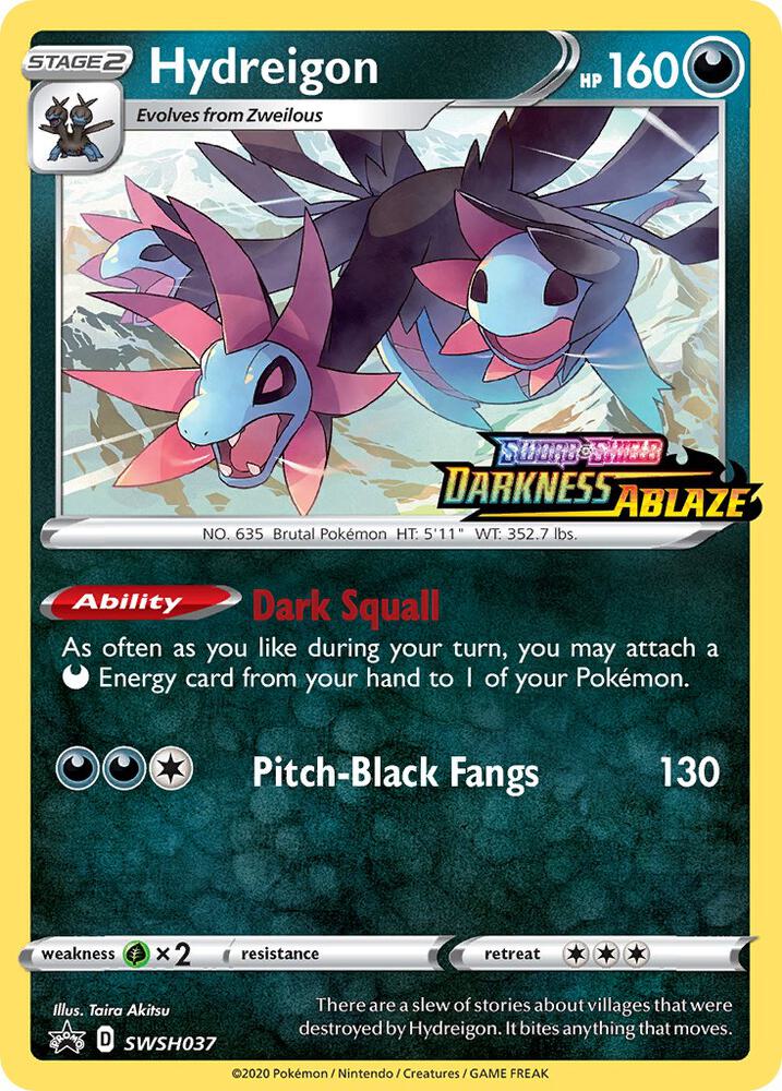 Hydreigon - SWSH037 (Prerelease) - SWSH037 Promo SWSH: Sword & Shield Promo Cards