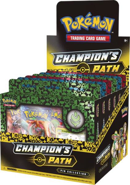 Champion's Path Pin Collection Display: Turffield, Hulbury, & Motostoke Gyms - Champion's Path