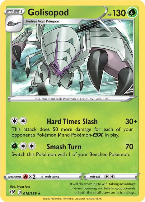Golisopod 018/189 Holo Rare Darkness Ablaze Pokémon card