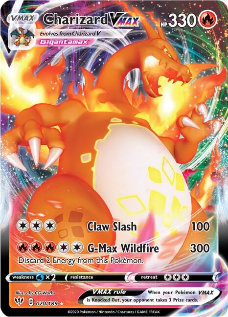 Charizard VMAX 020/189 Ultra Rare Darkness Ablaze Pokémon card